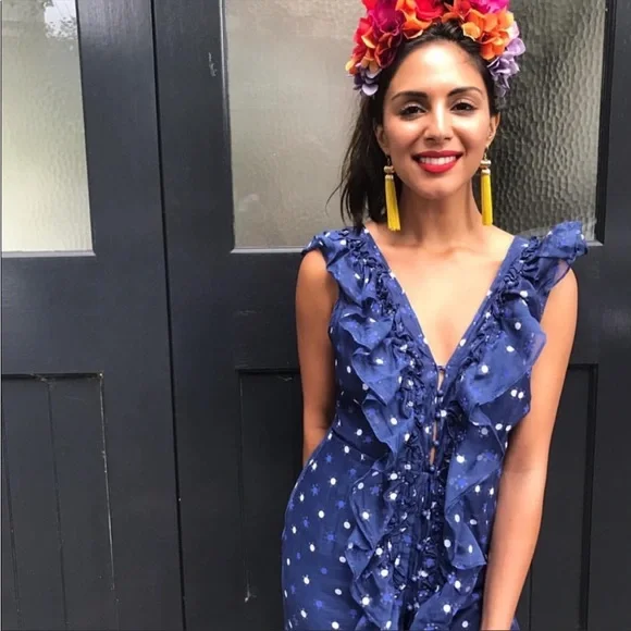 NEW Alice McCall Off Shoulder Ruffle Midi Dress Summer Bohemian - Main Image